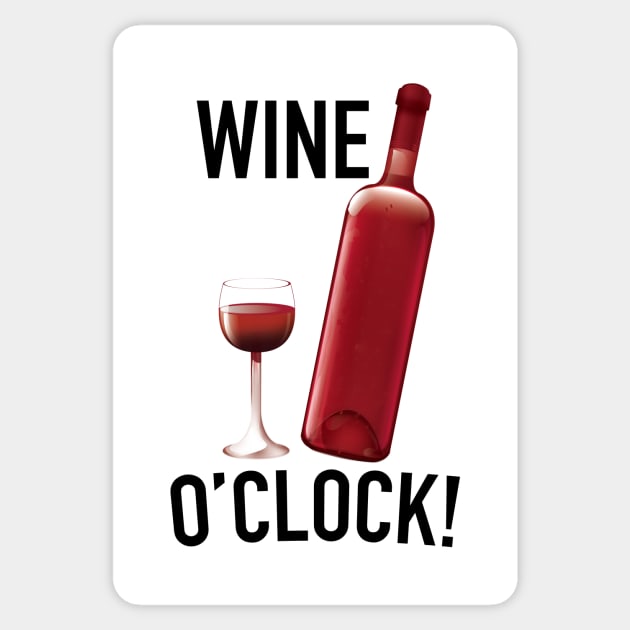 Wine o'Clock! Sticker by nickemporium1